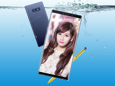 Khung ảnh điện thoại Galaxy Note 9 dưới nước