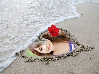 Trái tim trên bãi biển