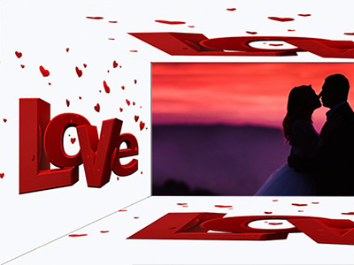 Ảnh bìa facebook chữ love 3d