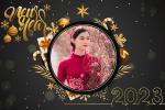 Khung ảnh chúc năm mới 2023 sang trọng